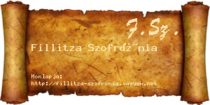 Fillitza Szofrónia névjegykártya